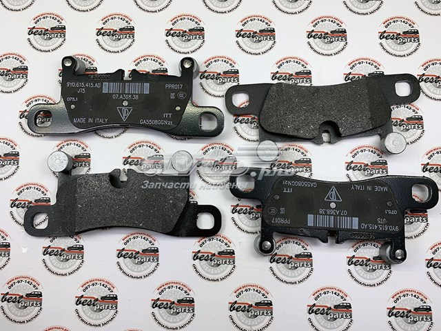 9Y0698451 Porsche pastillas de freno traseras