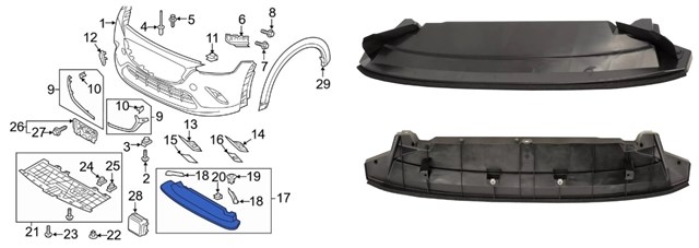  Alerón parachoques delantero para Mazda CX-3 DK