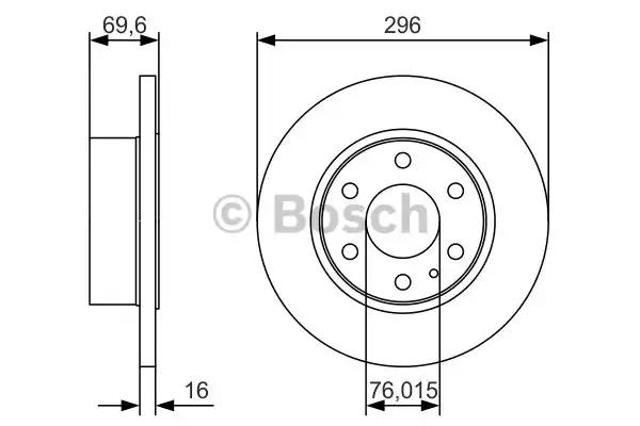 0986479A51 Bosch disco de freno trasero