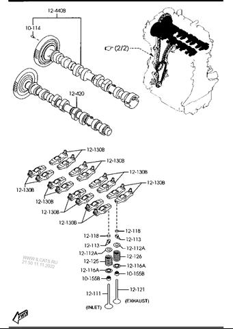  Árbol de levas admisión para Mazda CX-7 ER