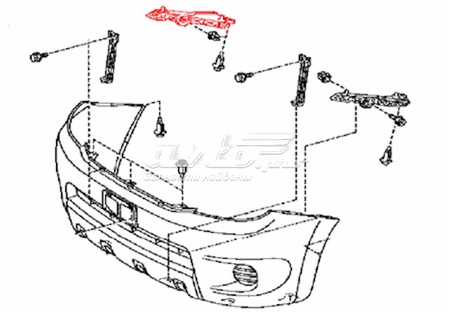  Soporte deparachoques delantero derecho para Toyota FORTUNER N5, N6