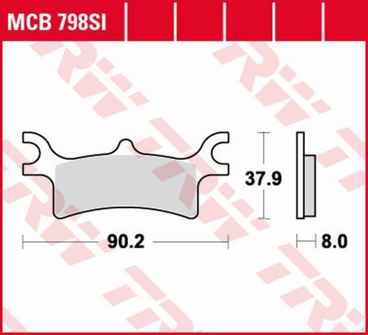 MCB798SI TRW pastillas de freno traseras