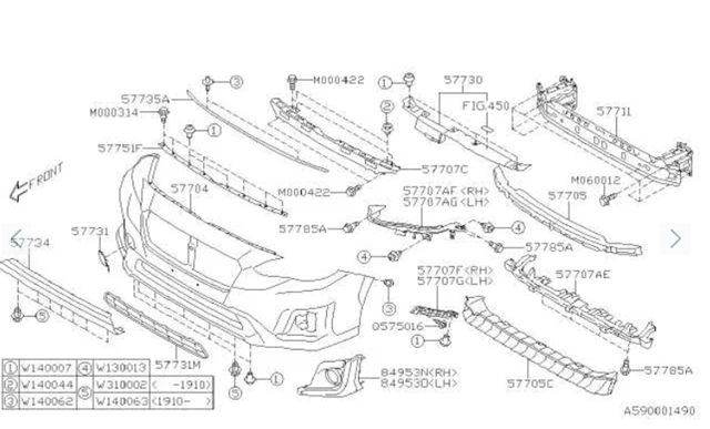 57707FL060 Subaru 