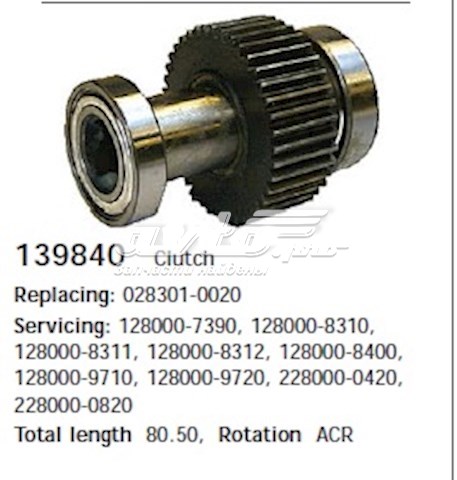 2801103010 Toyota bendix, motor de arranque