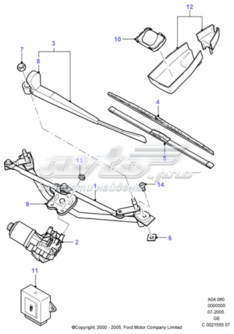  Varillaje lavaparabrisas para Ford Mondeo 3 