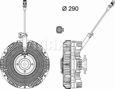 CFC197000P Mahle Original embrague, ventilador del radiador