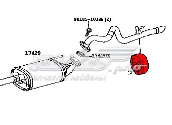 1756531050 Toyota soporte, silenciador