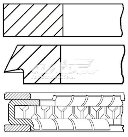 08-705200-00 Goetze juego de aros de pistón para 1 cilindro, std