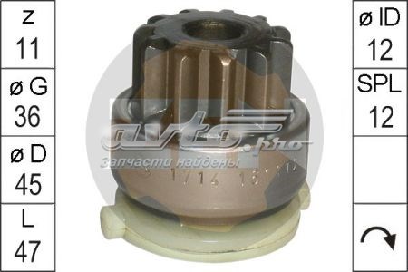 ZN1714 ZEN bendix, motor de arranque