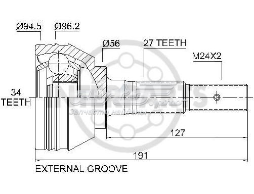  Junta homocinética exterior delantera para Chevrolet Blazer 