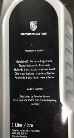 00004330504 Porsche aceite transmisión