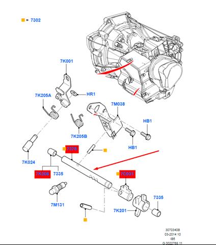  Varilla De Cambio De Marcha para Ford Fusion JU