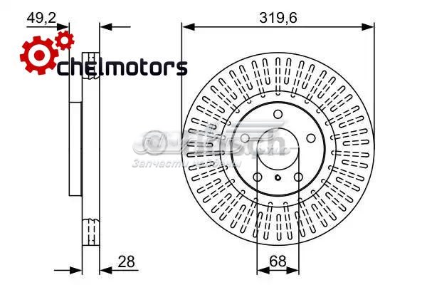 0986479V60 Bosch freno de disco delantero