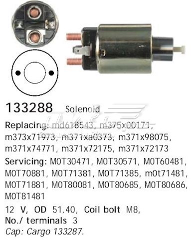 M001T75681 Mitsubishi motor de arranque