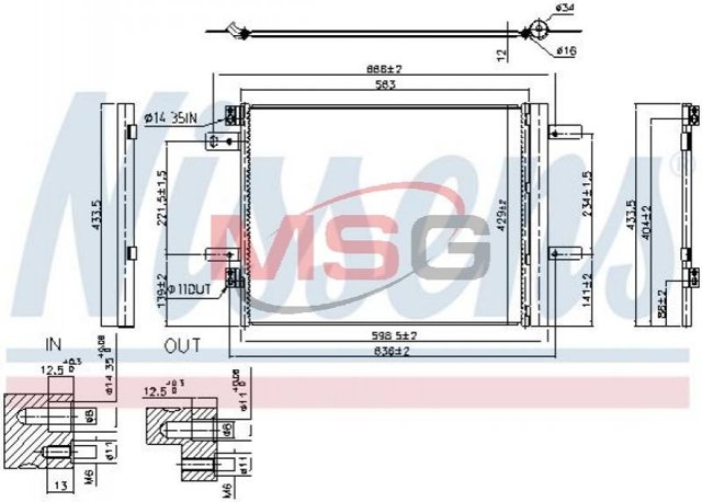 941091 Nissens condensador aire acondicionado