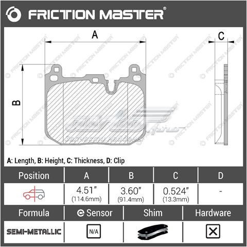 MKD1875 Friction Master pastillas de freno delanteras