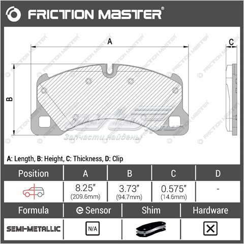 MKD1349 Friction Master pastillas de freno delanteras