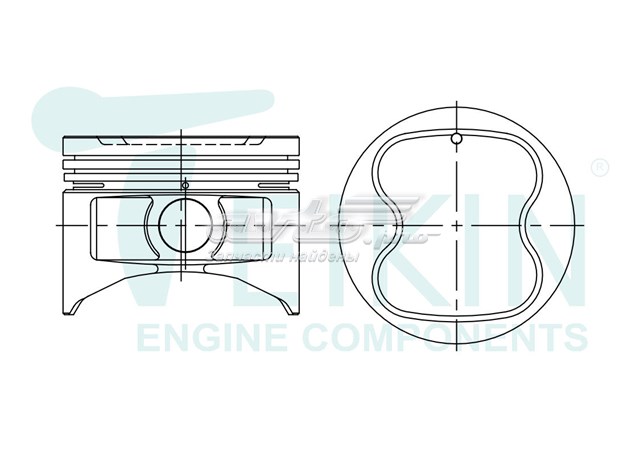 46271050 Teikin juego de piston para motor, 2da reparación (+ 0,50)