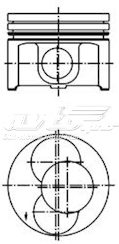 40092700 Kolbenschmidt pistón completo para 1 cilindro, std