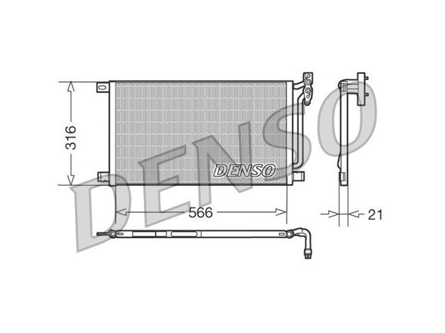 DCN02038 Denso condensador aire acondicionado