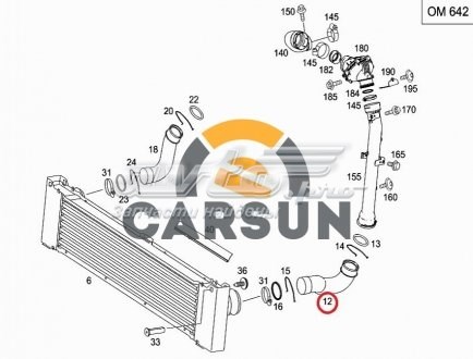 100 5256 Autotechteile tubo flexible de aire de sobrealimentación izquierdo