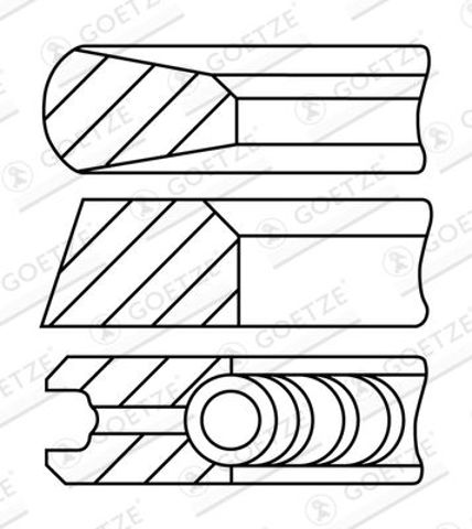  Juego de aros de pistón, motor, STD para Ford Transit V