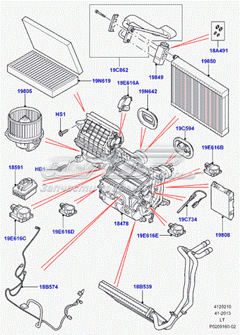  Radiador de calefacción para Land Rover Discovery 4 