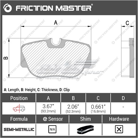 MKD487 Friction Master pastillas de freno delanteras