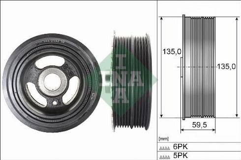 544 0152 10 INA polea, cigüeñal