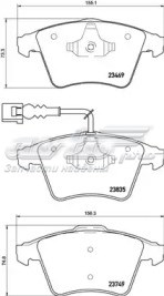 P85149 Brembo pastillas de freno delanteras