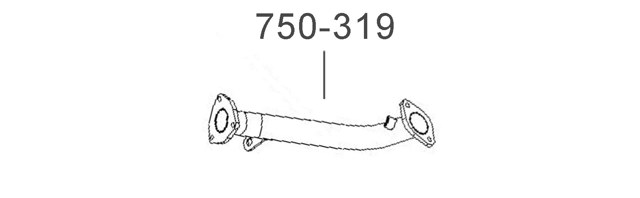 BS 750-319 Bosal tubo de admisión del silenciador de escape delantero