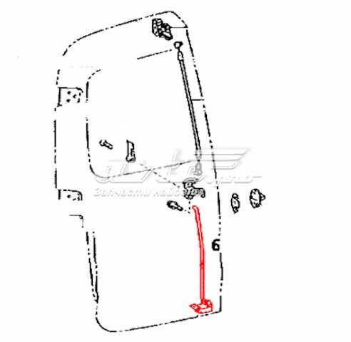  Cilindro de cerradura de puerta delantera izquierda para Toyota Hiace 4 