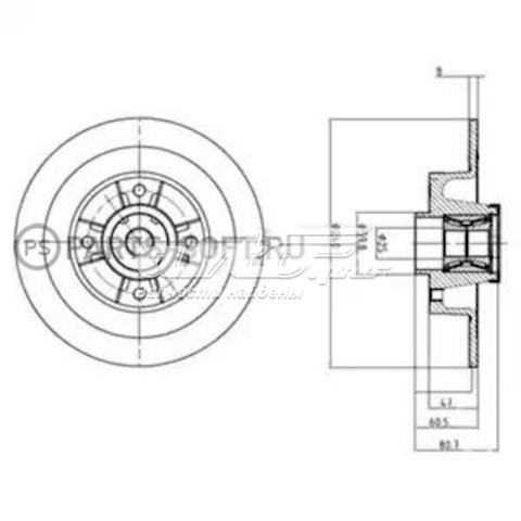 BG9028RS Delphi disco de freno trasero