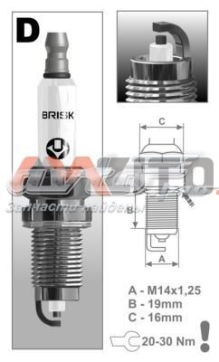 DOX15LE1 Brisk bujía de encendido