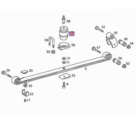  Tope de ballesta delantera para MERCEDES BENZ TRUCK TRUCK T1/TN BM 611