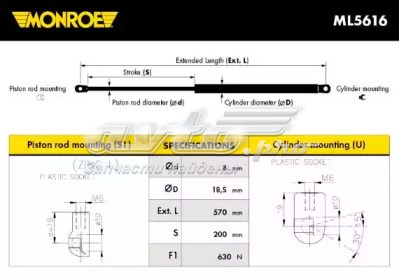 430719060700 Magneti Marelli amortiguador de maletero