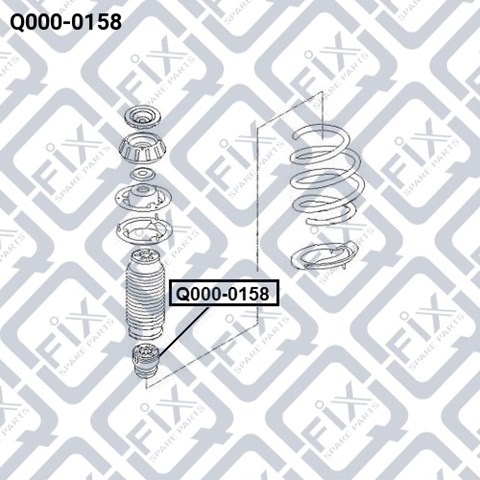 Q0000158 Q-fix almohadilla de tope, suspensión delantera