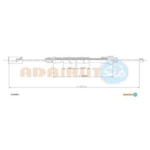 11.0248.1 Adriauto cable de freno de mano trasero izquierdo