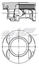 623598 Opel pistón completo para 1 cilindro, cota de reparación + 0,50 mm