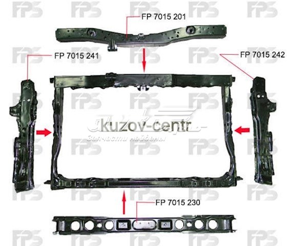 FP7015201 FPS soporte de radiador inferior (panel de montaje para foco)