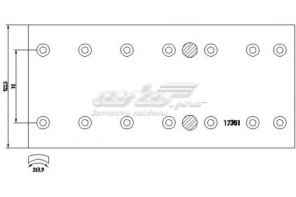  Zapatas de frenos de tambor traseras para MERCEDES BENZ TRUCK TRUCK T2/LN1 667, 668, 669, 670