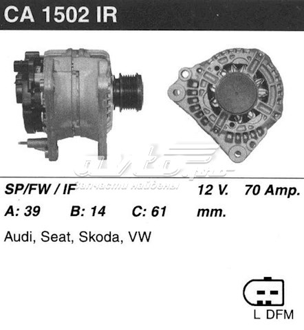 038903023K VAG alternador