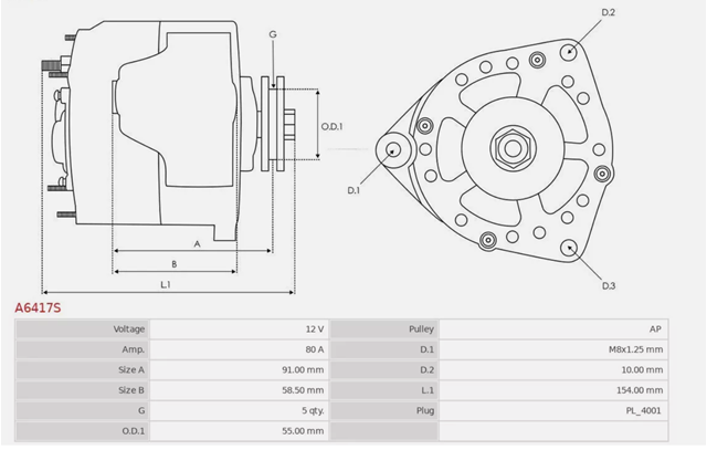 A6417S As-pl alternador