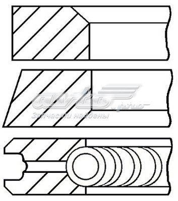  Juego de aros de pistón para 1 cilindro, cota de reparación +0,25 mm para Audi 100 43, C2