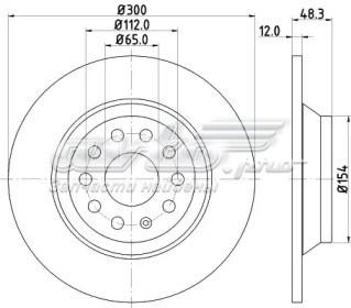 23-1519C Metelli disco de freno trasero