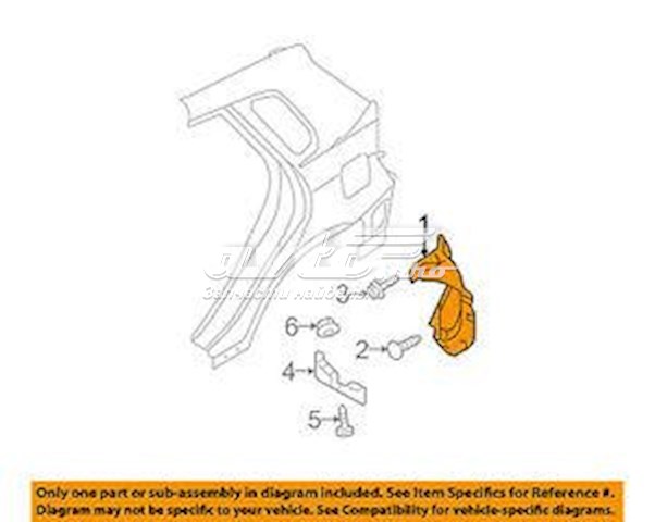  Guardabarros interior, aleta trasera, derecho para KIA Cerato LD