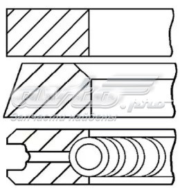 800017110050 Kolbenschmidt juego de aros de pistón para 1 cilindro, cota de reparación +0,50 mm