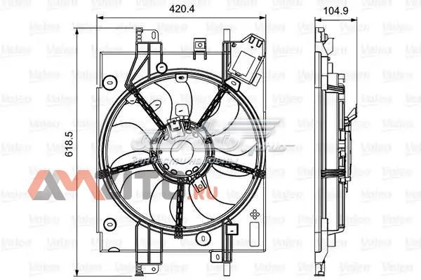 696550 VALEO difusor de radiador, ventilador de refrigeración, condensador del aire acondicionado, completo con motor y rodete