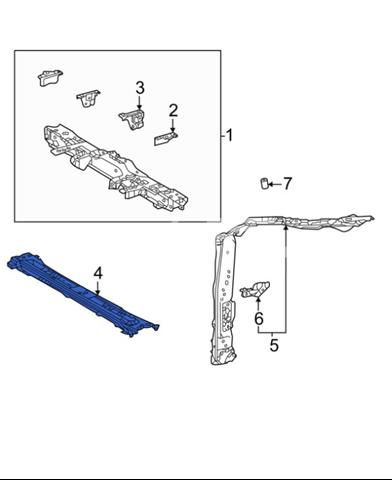  Soporte de radiador inferior (panel de montaje para foco) para Toyota RAV4 5 