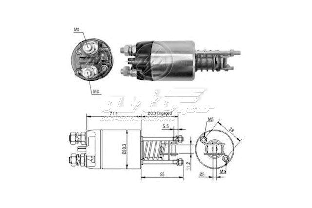 9936054 Fiat/Alfa/Lancia interruptor magnético, estárter